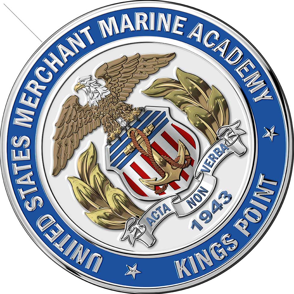 Merchant Marines Academy Seal all metal Sign 14" Round North Bay Listings