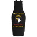 101st Airborne with Logo Screamin Eagles Ft Campbell, KY on Black Zipper Bottle 