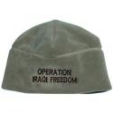 Operation Iraqi Freedom Direct Embroidered ACU Fleece Beanie