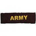 ARMY Letters Direct Embroidered Black Head Band