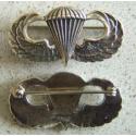WWII Paratrooper Sterling Silver Badge pin back 