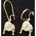 USMC Bulldog Earrings sterling on earwires 
