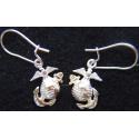 EGA Earrings Sterling Officer on Earwires 