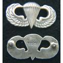 Basic Paratrooper Mess Dress Badge Sterling Oxidized 