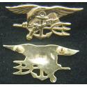 US Navy Seals Insignia Sterling / Gold Plate Mess Dress Badge