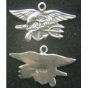 This is the US Navy Seal insignia in a chrarm made in sterling silver. It is hal