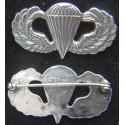 WWII Paratrooper Badge Sterling Silver pin back 