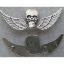 Special Forces Skull Paratrooper badge unofficial sterling silver