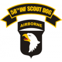 58th Infantry Scout Dog Decal    
