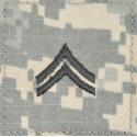 Army Corporal Stripes Rank ACU Velcro Patch
