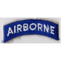 Airborne Tab Patch  White on Blue