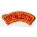 Vietnam Tab Patch Gold on Red