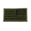 OD Green and Black Reverse American Flag Patch