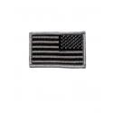 Reverse Silver and Black American Flag Patch