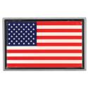 USA Flag Auto Chrome Emblem