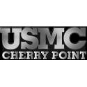 USMC CHERRY POINT PLASTIC CHROME PLATED EMBLEM