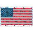 USA Flag Reflective Domed Decal