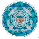 US Coast Guard Shield Reflective Domed Decal