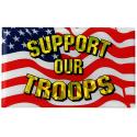 Support Our Troops Reflective Domed Decal