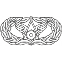 AF Civil Engineer Badge (BW)  Decal   