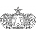 AF Space and Missile Badge (BW)  Decal      