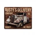 Rusty’s Delivery Co. In Rust We Trust - All Metal Sign