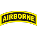 Airborne Tab Decal   Gold on Black