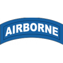 Airborne Tab Decal  (Blue On White)