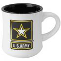 Army Star White Black Ceramic Mug