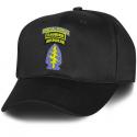 Special Forces ABN Ranger Tabs Triple Crown Direct Embroidered Black Ball Cap