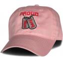 Proud Army Mom Dog Tag Design Direct Embroidered Pink Ball Cap