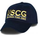 USCG United States Coast Guard Bar Design Direct Embroidered Navy Blue Ball Cap