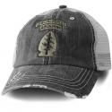Special Forces Airborne Direct Embroidered Distressed Black Mesh Ball Cap