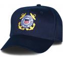United States Coast Guard Crest Direct Embroidered Navy Blue Ball Cap