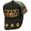 XX11 Iraq Veteran Campaign Ribbon 3D Multi-Positioned Embroidery on Black/Grey B