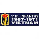 Vietnam 11th Infantry 67-71 Bumper Sticker