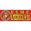 USMC America's 911 Bumper Sticker