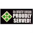 Army 4th Infantry Division Bumper Sticker