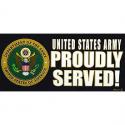 Army Logo Proudly Served Bumper Sticker