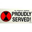 Army 7th Infantry Division Bumper Sticker
