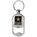 U.S. Army Star on Zinc Alloy Dog Tag Bottle Opener Key Chain