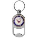 U.S. Navy Crest on Zinc Alloy Dog Tag Bottle Opener Key Chain