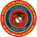 Both Parents Marines Decal