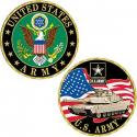 Army Challenge Coin With Tank 