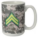 U.S. ARMY CORPORAL WITH STAR LOGO 15OZ CERAMIC SUBLIMATION MUGS