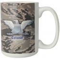 US Air Force Symbol Colonel Full Color Sublimation on White 15 oz Mug