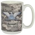 US Army Star Colonel 0-6 Full Color Sublimation on White 15oz Mug