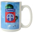 82D Airborne Full Color Logo on White Ceramic Mug