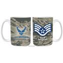 U.S. AIR FORCE STAFF SGT. WITH SYMBOL 15OZ CERAMIC SUBLIMATION MUGS