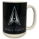 United States Space Force Logo with Darkened Galaxy Sublimation Imprint on a 15 
